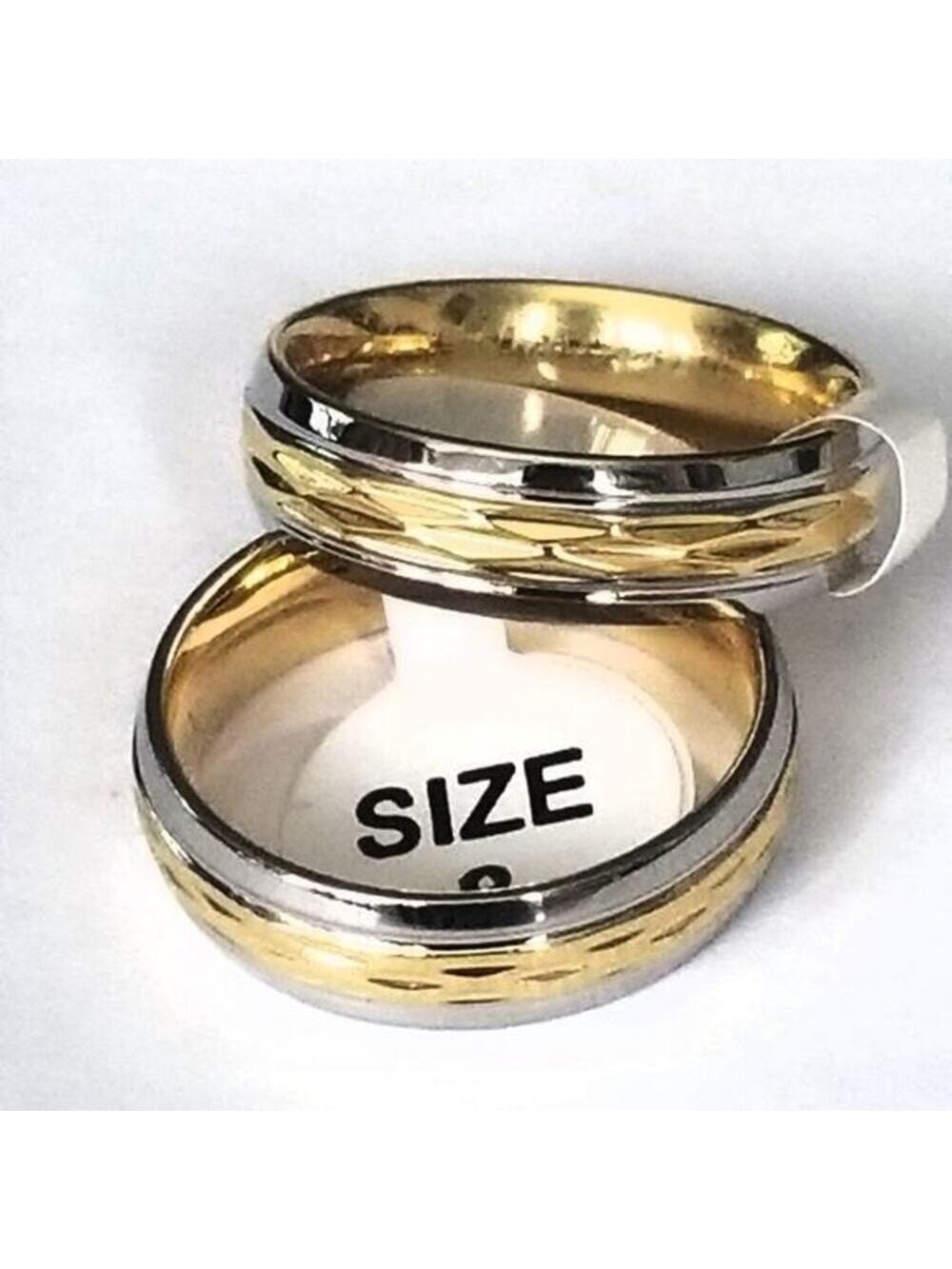 New gold and silver toned‎ ring size 6